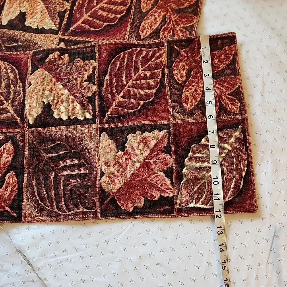 Set of 4 Autumn  leafes tapestry jaquard table placement 12x19